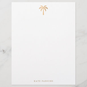 Tropical Palm Tree Modern Custom Letterhead