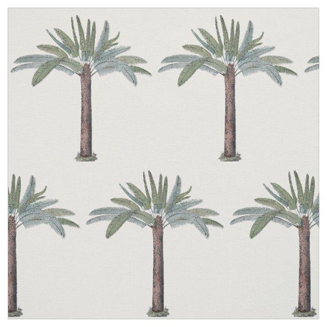 Tropical Palm Tree Motif on Any Custom Colour Fabric (Swatch)