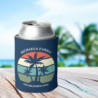 Tropical Palm Tree Navy Blue Sunset Beach House