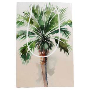 Tropical Palm Tree Ombre Medium Gift Bag