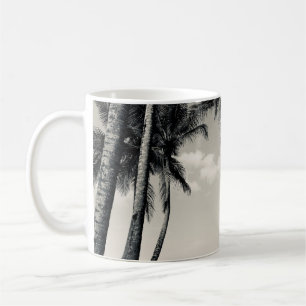 TROPICAL PALM TREE ON THE BEACH COFFEE MUG
