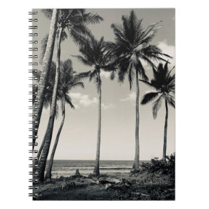 TROPICAL PALM TREE ON THE BEACH NOTEBOOK
