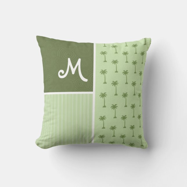 Tropical Palm Tree Pattern Cushion (Front)