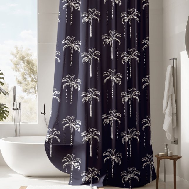 Tropical Palm Tree Pattern Shower Curtain (Creator Uploaded)