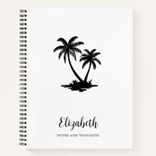 Tropical Palm Tree Personalised Notebook