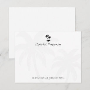 Tropical Palm Tree Personalized Card