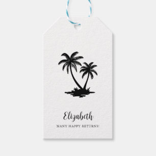 Tropical Palm Tree Personalized Gift Tags