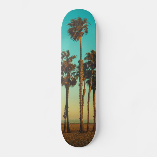 Tropical Palm Tree Personalized Photo Skateboard (Front)