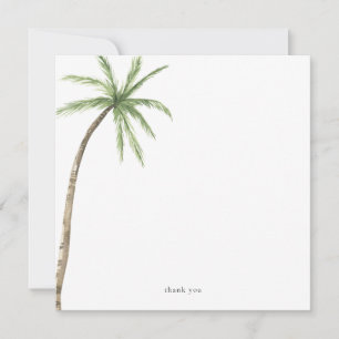 Tropical Palm Tree Personalized Square Thank You Card