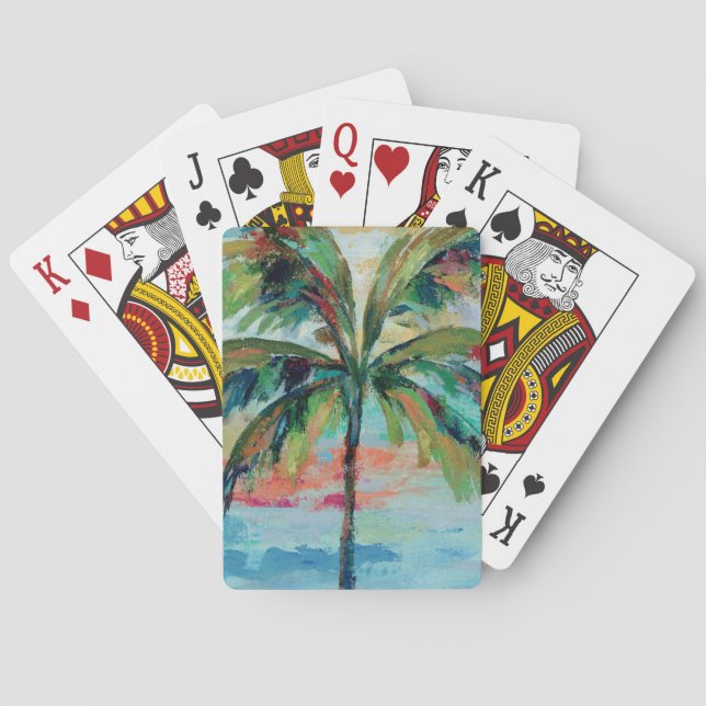 Tropical | Palm Tree Playing Cards (Back)