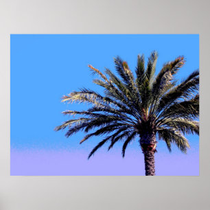 tropical palm tree poster