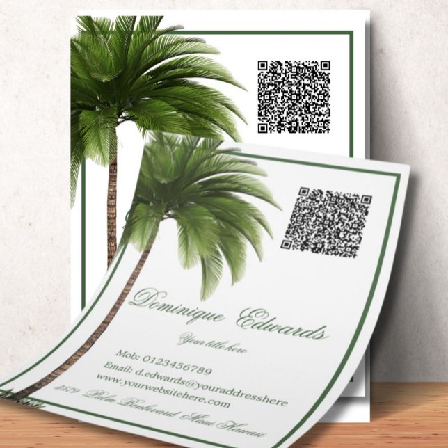 Tropical Palm Tree QR Code Stylish  Flyer (Creator Uploaded)