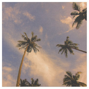 Tropical palm tree summer paradise hawaii photo fabric
