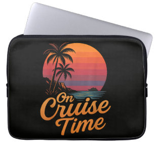 Tropical Palm Tree Sunset Cruise Vacation Laptop Sleeve