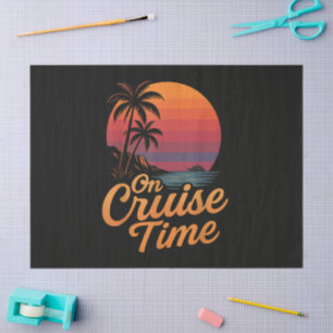 Tropical Palm Tree Sunset Cruise Vacation Tissue Paper