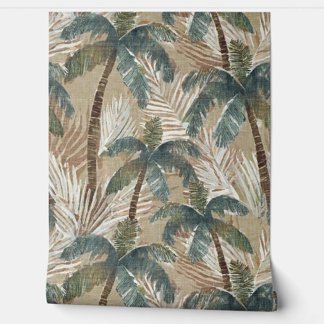 tropical palm tree wallpaper (Unrolling)