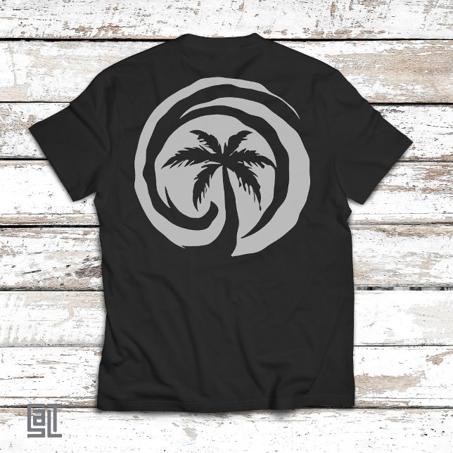 Tropical Palm Tree Wave Circle Beach Coastal  T-Shirt (Creator Uploaded)