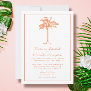 Tropical Palm Tree Wedding Invitation