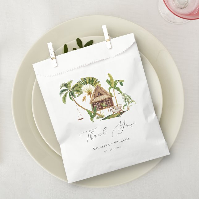 Tropical Palm Tree Wedding Welcome Favour Bag (Creator Uploaded)