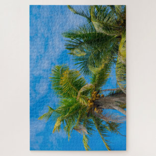 Tropical Palm Trees and Coconuts Jigsaw Puzzle