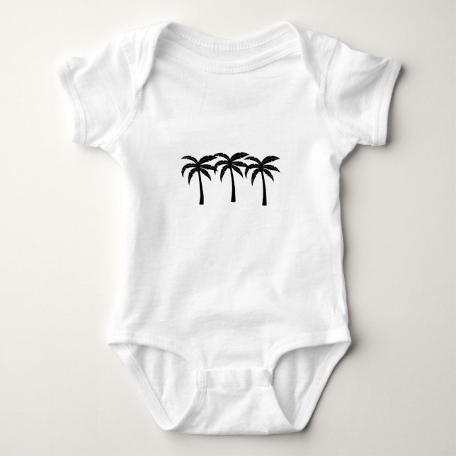 Tropical Palm Trees Baby Bodysuit (Front)