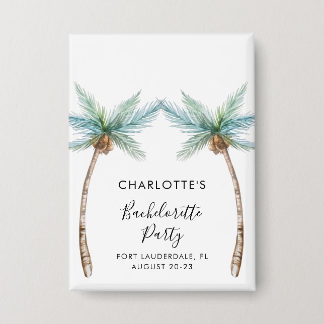 Tropical Palm Trees Bachelorette Party Favour (Front)