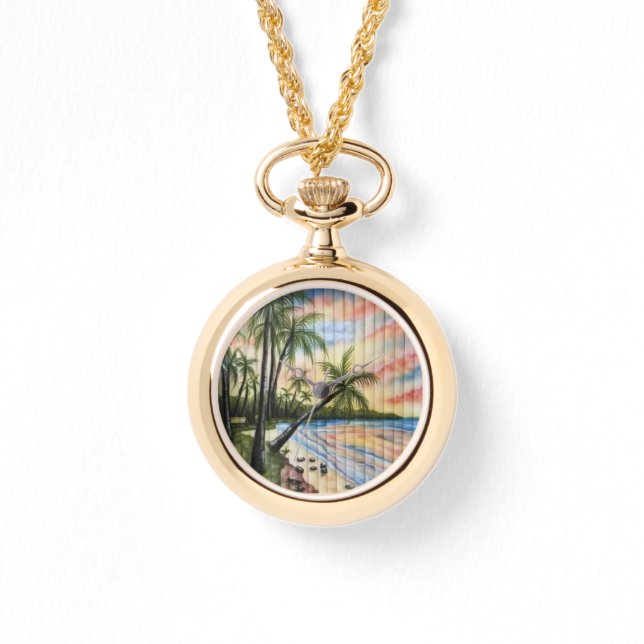 TROPICAL PALM TREES BEACH BLINDS WATCH (Front)