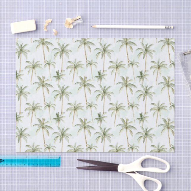 Tropical Palm Trees Birthday Tissue Paper (Craft)