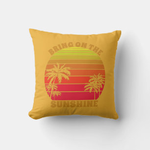 Tropical Palm Trees Bring On The Sunshine Cushion