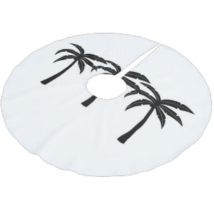 Tropical Palm Trees Brushed Polyester Tree Skirt