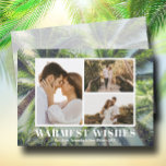 Tropical Palm Trees Christmas Photo Holiday Card<br><div class="desc">Share your favourite beach vacation or warm weather photos with this fun tropical palm trees Christmas holiday card with your message in chic white text. Select Matte for heaviest paper and high definition for best print quality.</div>