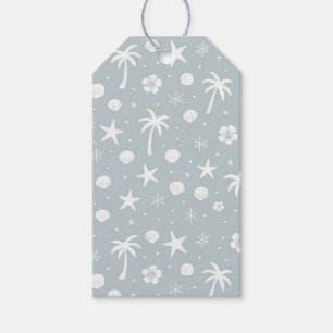 Tropical Palm Trees Coastal Christmas  Gift Tags