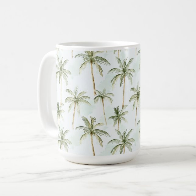 Tropical Palm Trees Coffee Mug (Front Left)