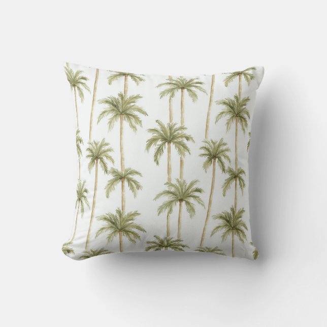 Tropical Palm Trees Cushion (Front)