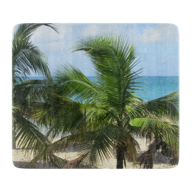 Tropical Palm Trees Cutting Board (Front)