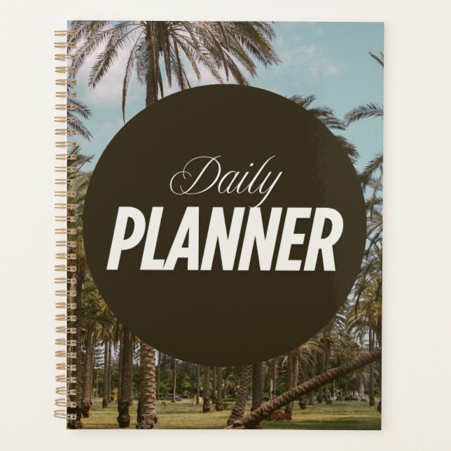 Tropical Palm Trees Daily Planner (Front)