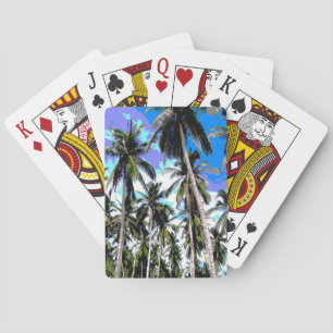 Tropical Palm Trees Design. Playing Cards