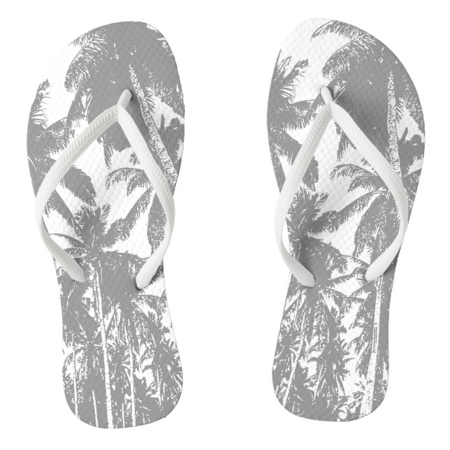 Tropical Palm Trees Design Thongs (Footbed)