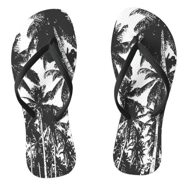 Tropical Palm Trees Design Thongs (Footbed)