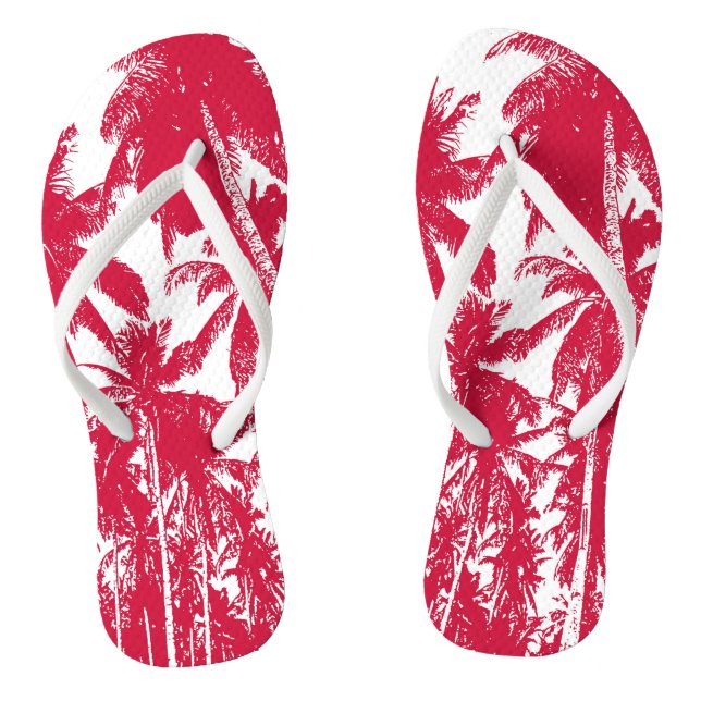 Tropical Palm Trees Design Thongs (Footbed)
