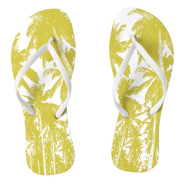 Tropical Palm Trees Design Thongs (Footbed)