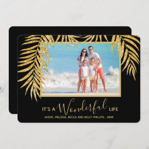 Tropical Palm Trees Holiday Christmas Photo Cards