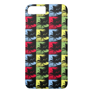 Tropical Palm Trees in Posterised Pattern iPhone 8 Plus/7 Plus Case