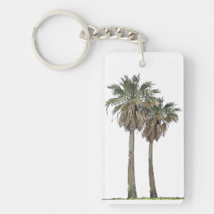 Tropical Palm Trees Keychain