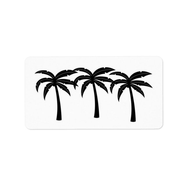 Tropical Palm Trees Label (Front)