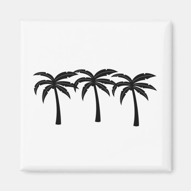 Tropical Palm Trees Magnet (Front)