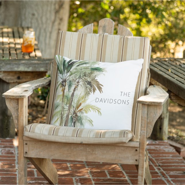 Tropical Palm Trees Modern Beach Cushion (Chair)