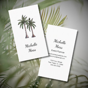Tropical Palm Trees Modern Botanical Business Card
