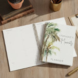 Tropical Palm Trees Modern Planner<br><div class="desc">Keep track of all your appointments and special dates with this planner. This design features a group of beautiful tropical lush green and brown watercolor palm trees on a textured white watercolor paper background. Created by Simply Farmhouse Press.</div>