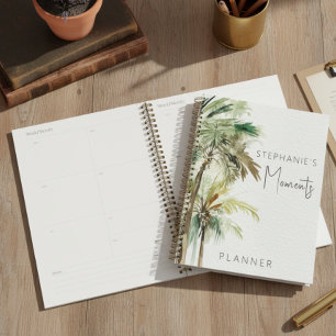 Tropical Palm Trees Modern Planner
